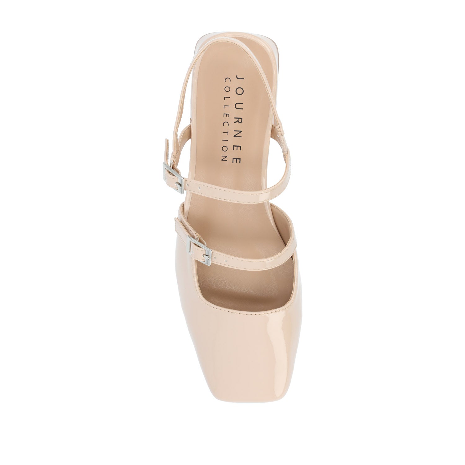 Journee GRETCHENN HEELED FLATS IN PATENT IN WIDE - Beige