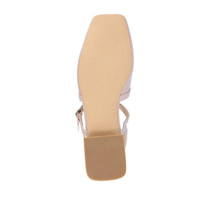 Journee GRETCHENN HEELED FLATS IN PATENT IN WIDE - Blush
