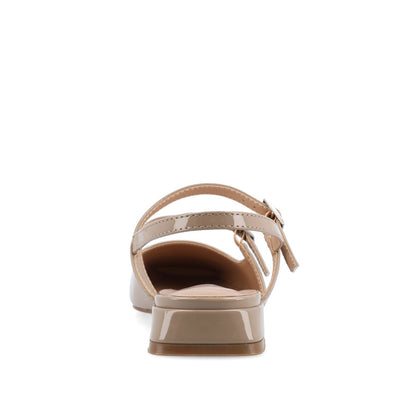 Journee GRETCHENN HEELED FLATS IN PATENT IN WIDE - Taupe