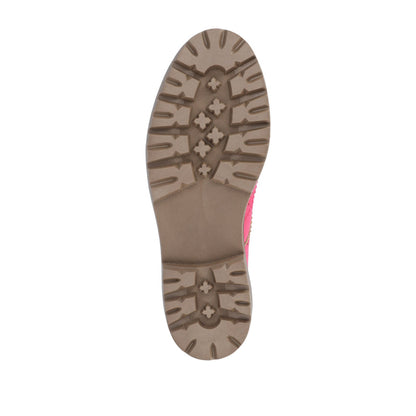 Journee CLAUDIYA OXFORD LOAFER FLATS IN WIDE - Pink Faux Suede