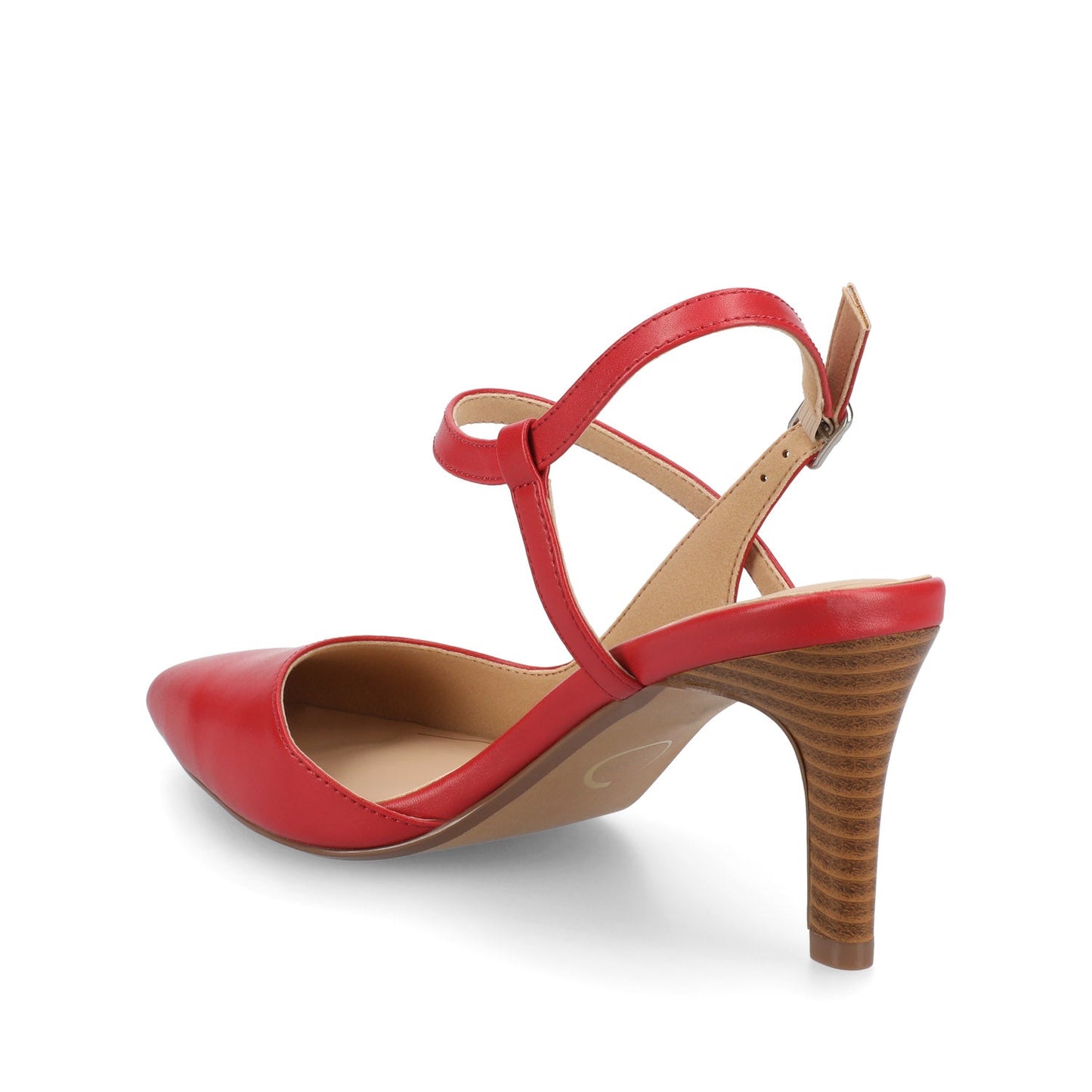 Journee SCIPIO STILETTO PUMP HEELS IN WIDE - Red PU