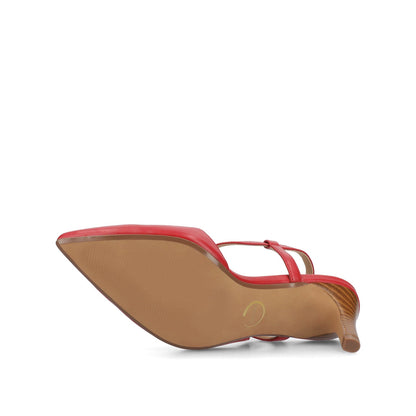 Journee SCIPIO STILETTO PUMP HEELS IN WIDE - Red PU