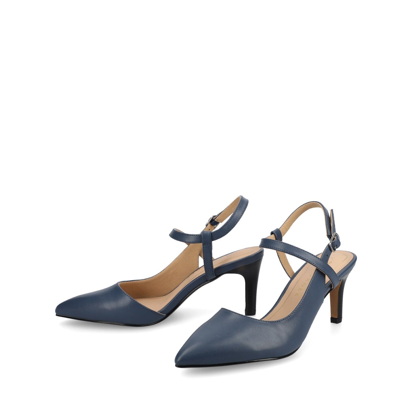 Journee SCIPIO STILETTO PUMP HEELS IN WIDE - Navy PU