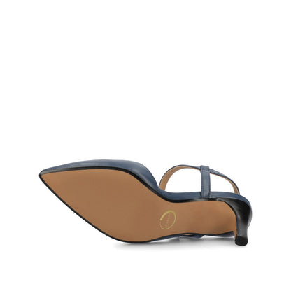Journee SCIPIO STILETTO PUMP HEELS IN WIDE - Navy PU