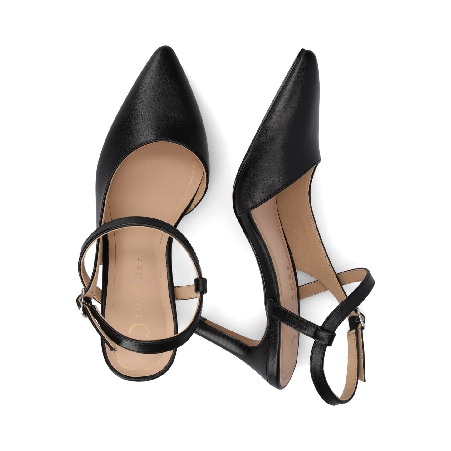 Journee SCIPIO STILETTO PUMP HEELS IN WIDE - Black PU