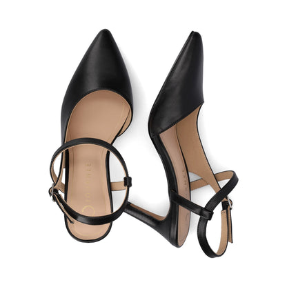 Journee SCIPIO STILETTO PUMP HEELS IN WIDE - Black PU