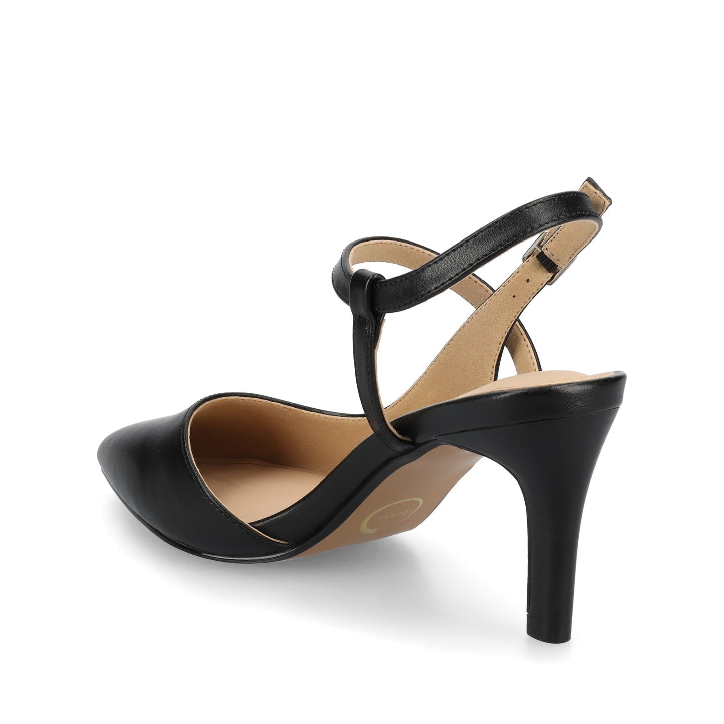 Journee SCIPIO STILETTO PUMP HEELS IN WIDE - Black PU