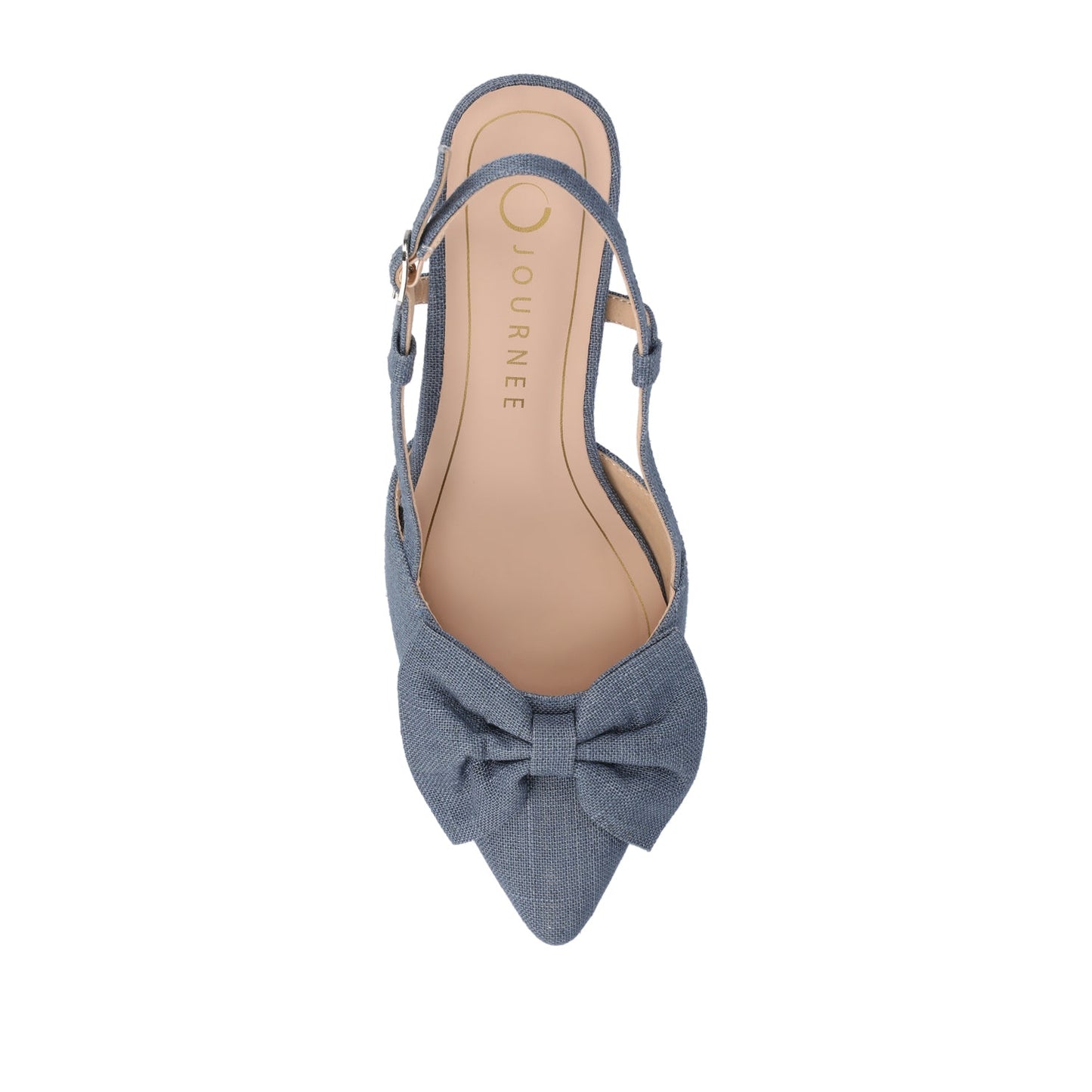 Journee TAILYNN SLINGBACK BLOCK HEELS IN STATEMENT IN WIDE - Denim