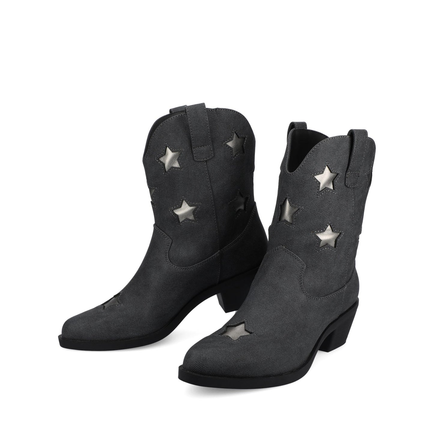Journee UNDERWOOD WESTERN STAR BOOTIES IN WIDE - Charcoal