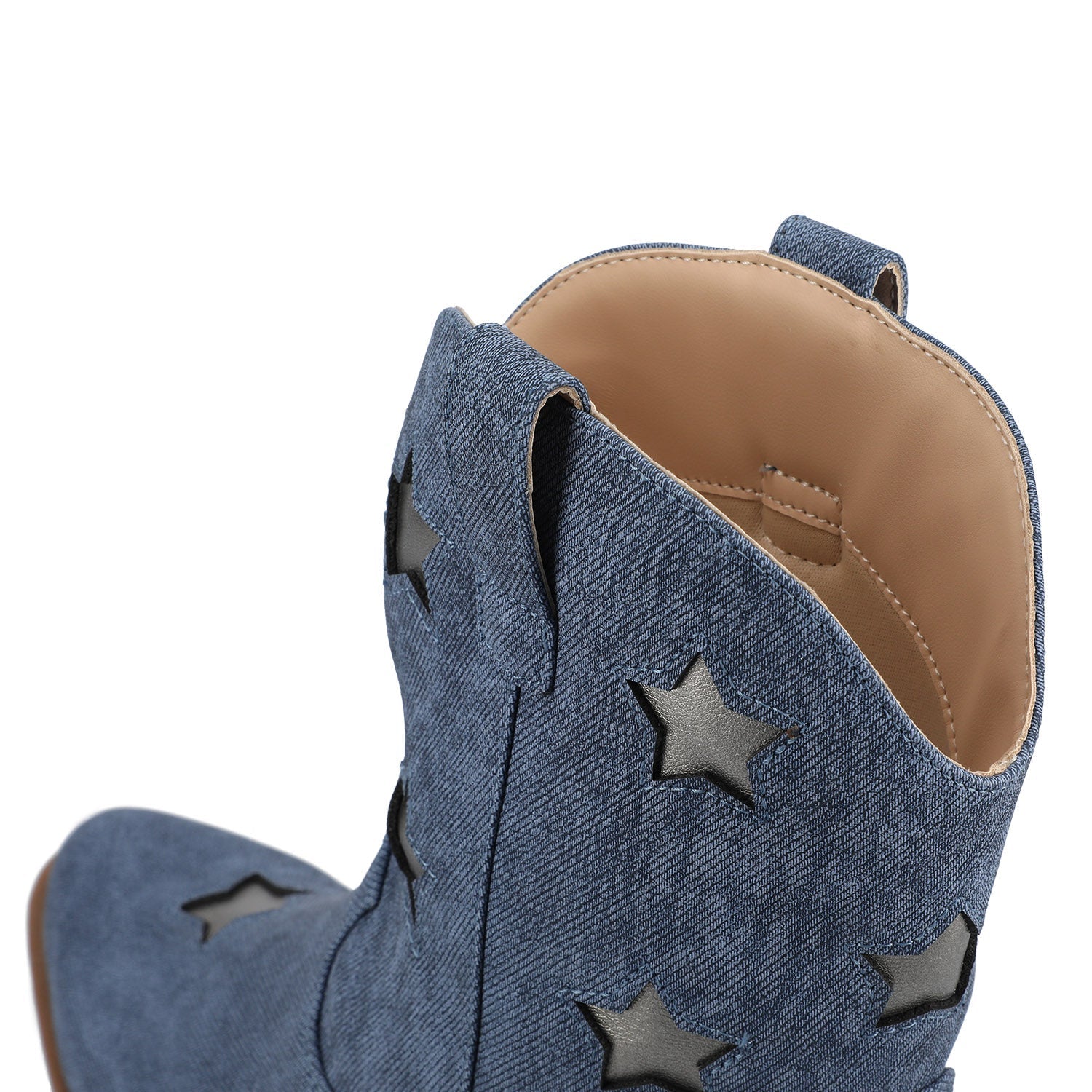 Journee UNDERWOOD WESTERN STAR BOOTIES IN WIDE - Denim