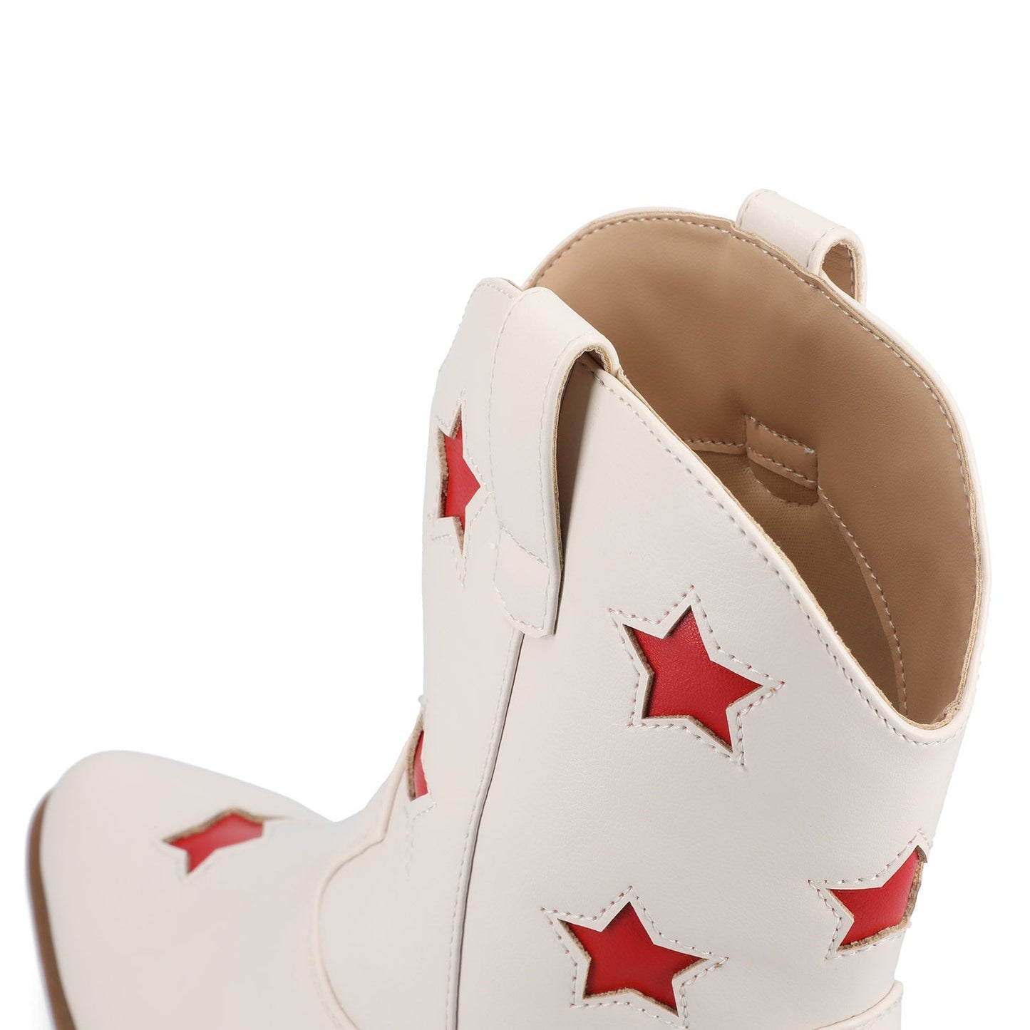 Journee UNDERWOOD WESTERN STAR BOOTIES IN WIDE - White