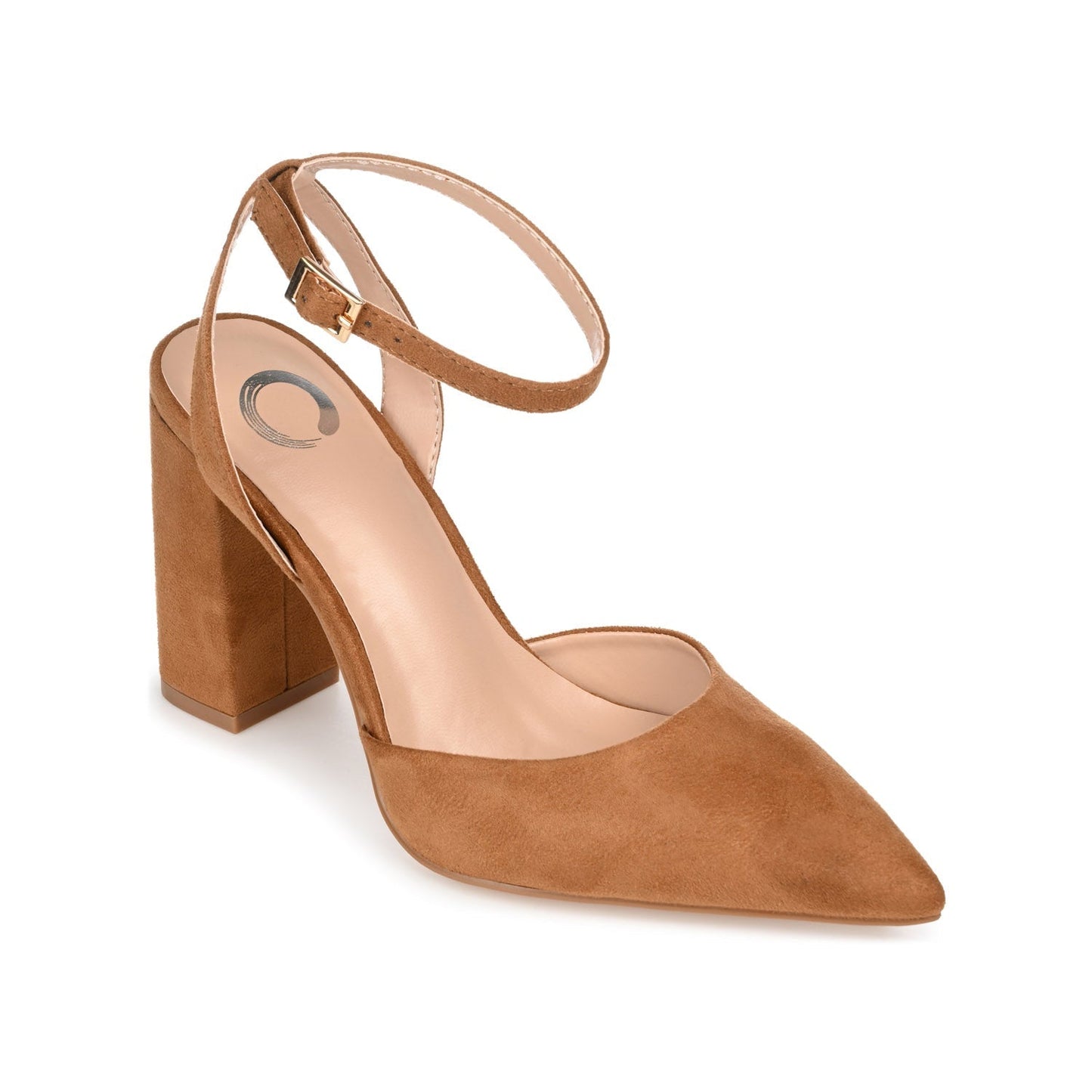 Journee TYYRA BLOCK HEELS IN FAUX SUEDE IN WIDE - Tan