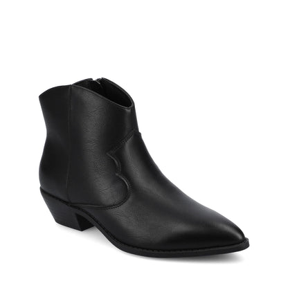 Journee TALIAH WESTERN ANKLE BOOTIES IN WIDE - Black