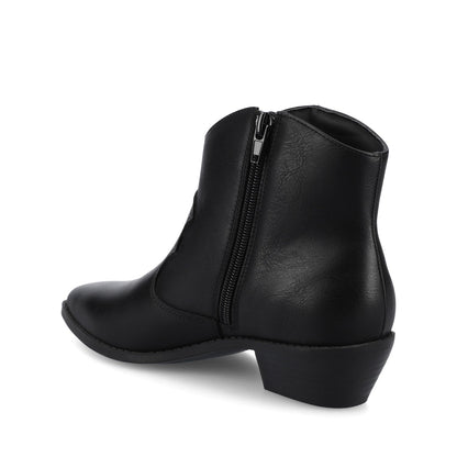 Journee TALIAH WESTERN ANKLE BOOTIES IN WIDE - Black