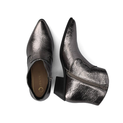 Journee TALIAH WESTERN ANKLE BOOTIES IN WIDE - Pewter