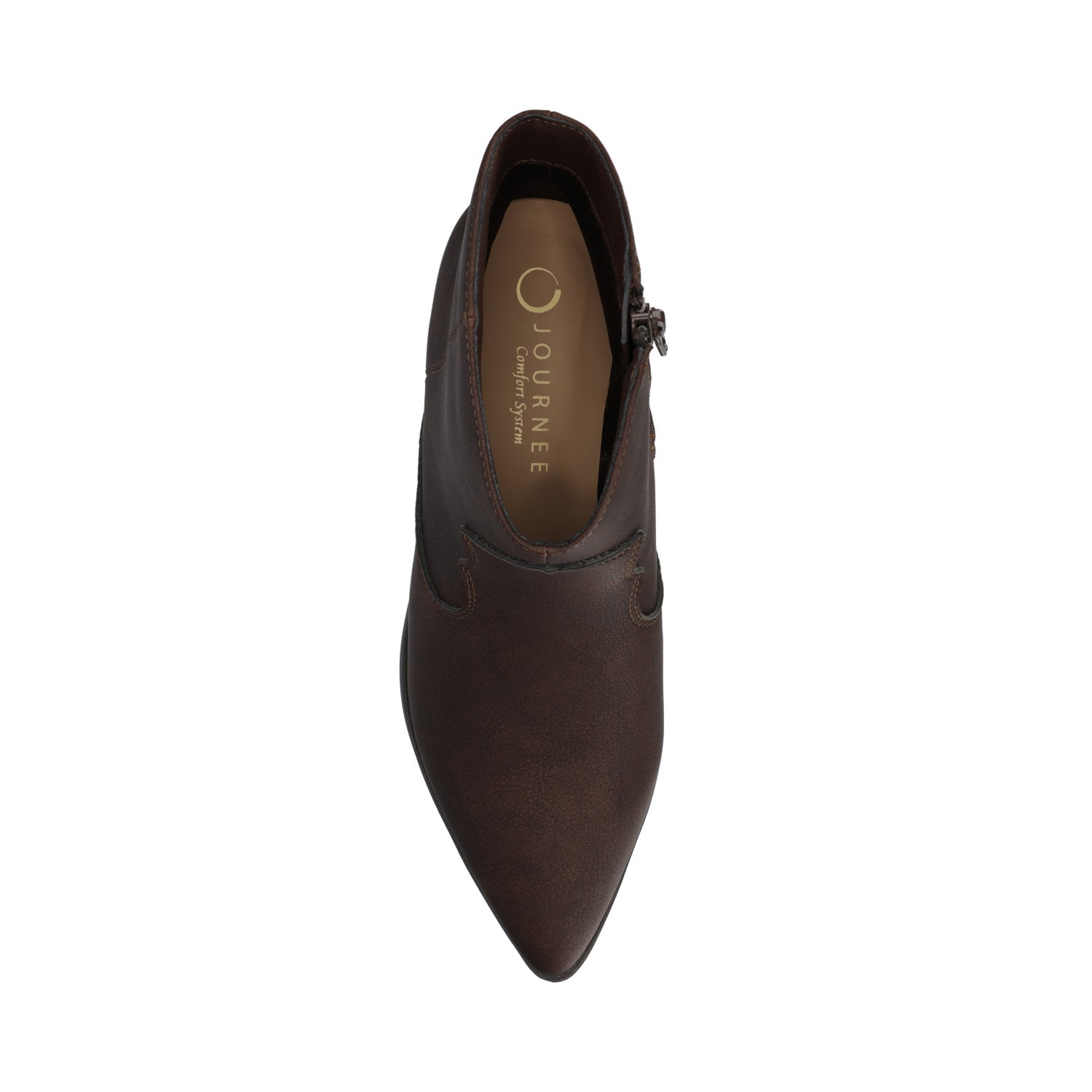 Journee TALIAH WESTERN ANKLE BOOTIES IN WIDE - Vintage Brown