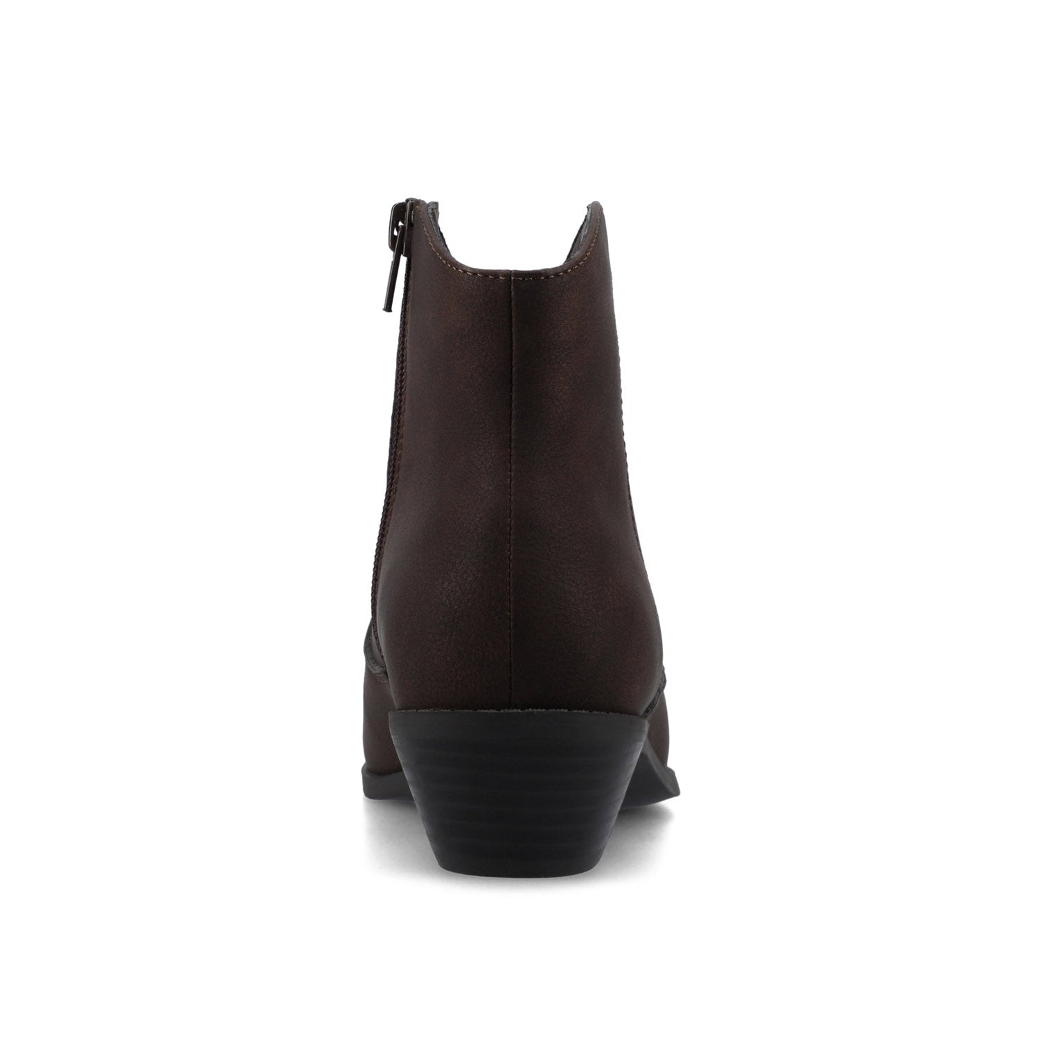 Journee TALIAH WESTERN ANKLE BOOTIES IN WIDE - Vintage Brown