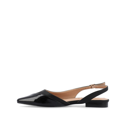 Journee DAPHNNE BALLET FLATS IN TWEED FABRIC IN WIDE - Black