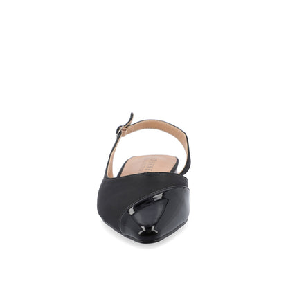 Journee DAPHNNE BALLET FLATS IN TWEED FABRIC IN WIDE - Black
