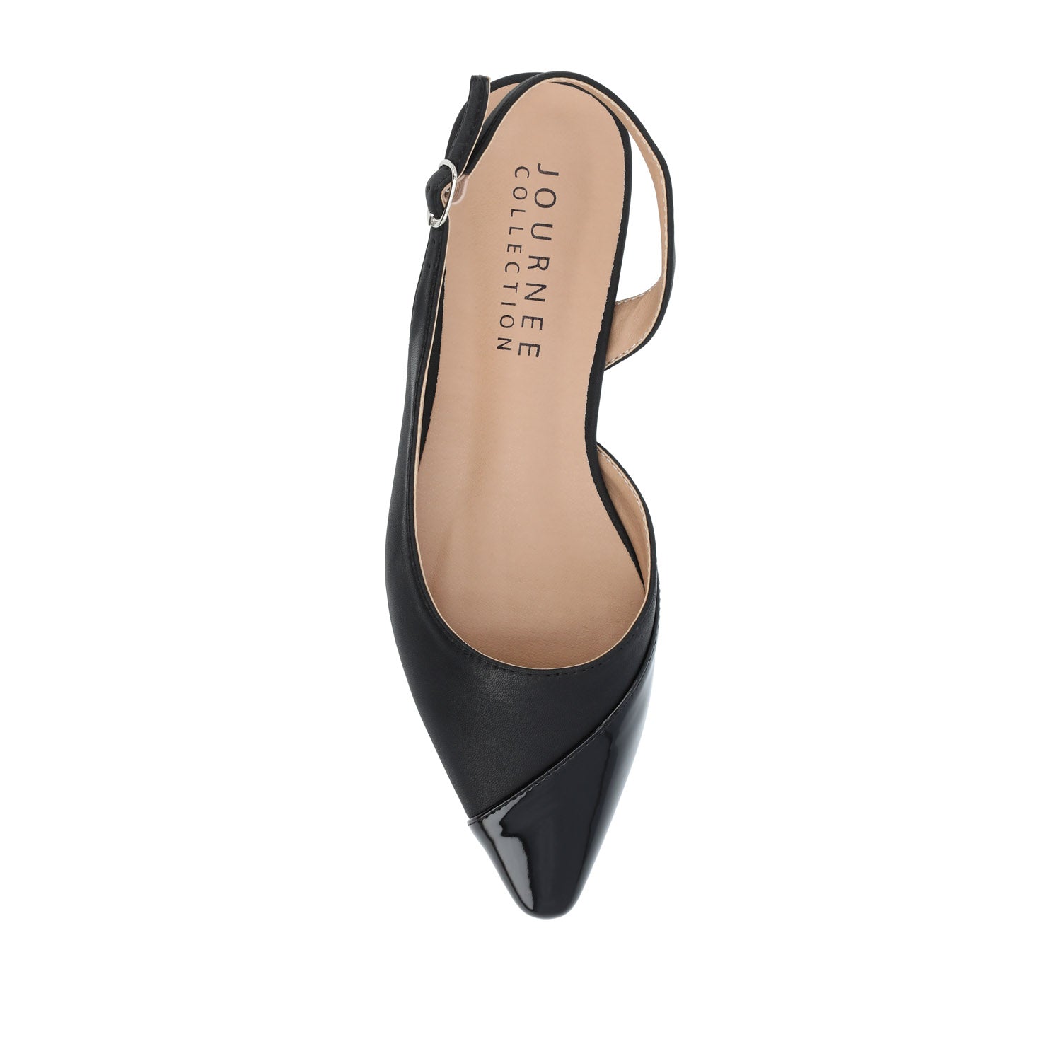 Journee DAPHNNE BALLET FLATS IN TWEED FABRIC IN WIDE - Black