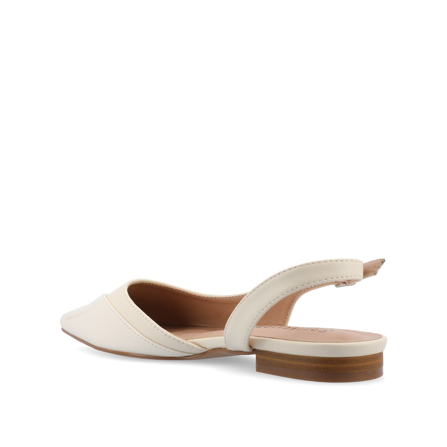Journee DAPHNNE BALLET FLATS IN TWEED FABRIC IN WIDE - Ivory