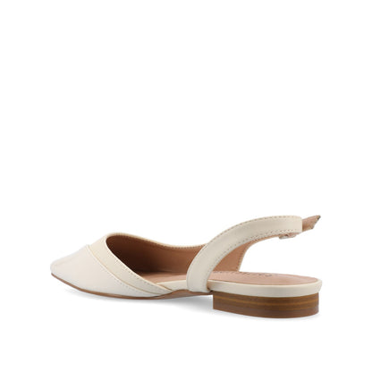 Journee DAPHNNE BALLET FLATS IN TWEED FABRIC IN WIDE - Ivory