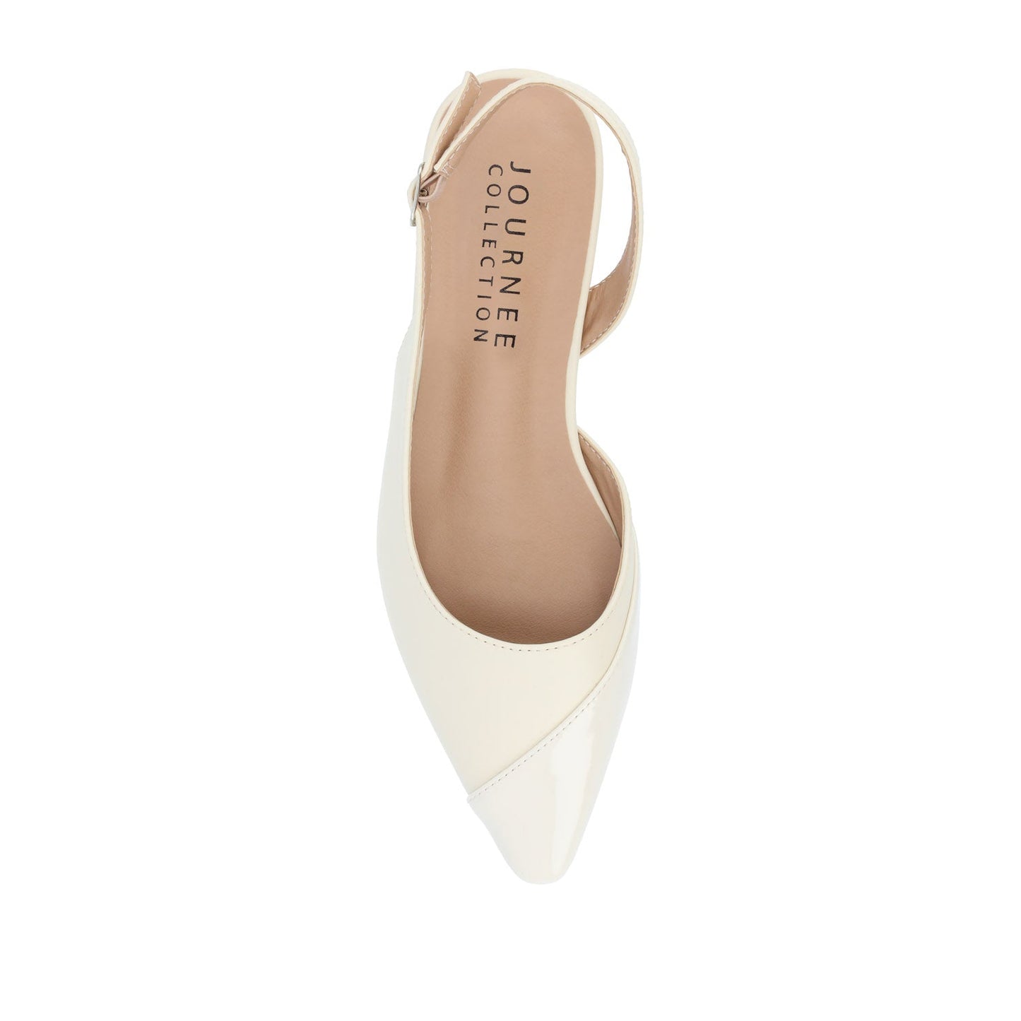 Journee DAPHNNE BALLET FLATS IN TWEED FABRIC IN WIDE - Ivory