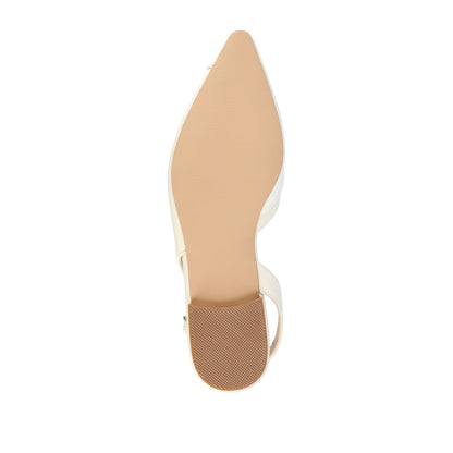 Journee DAPHNNE BALLET FLATS IN TWEED FABRIC IN WIDE - Ivory