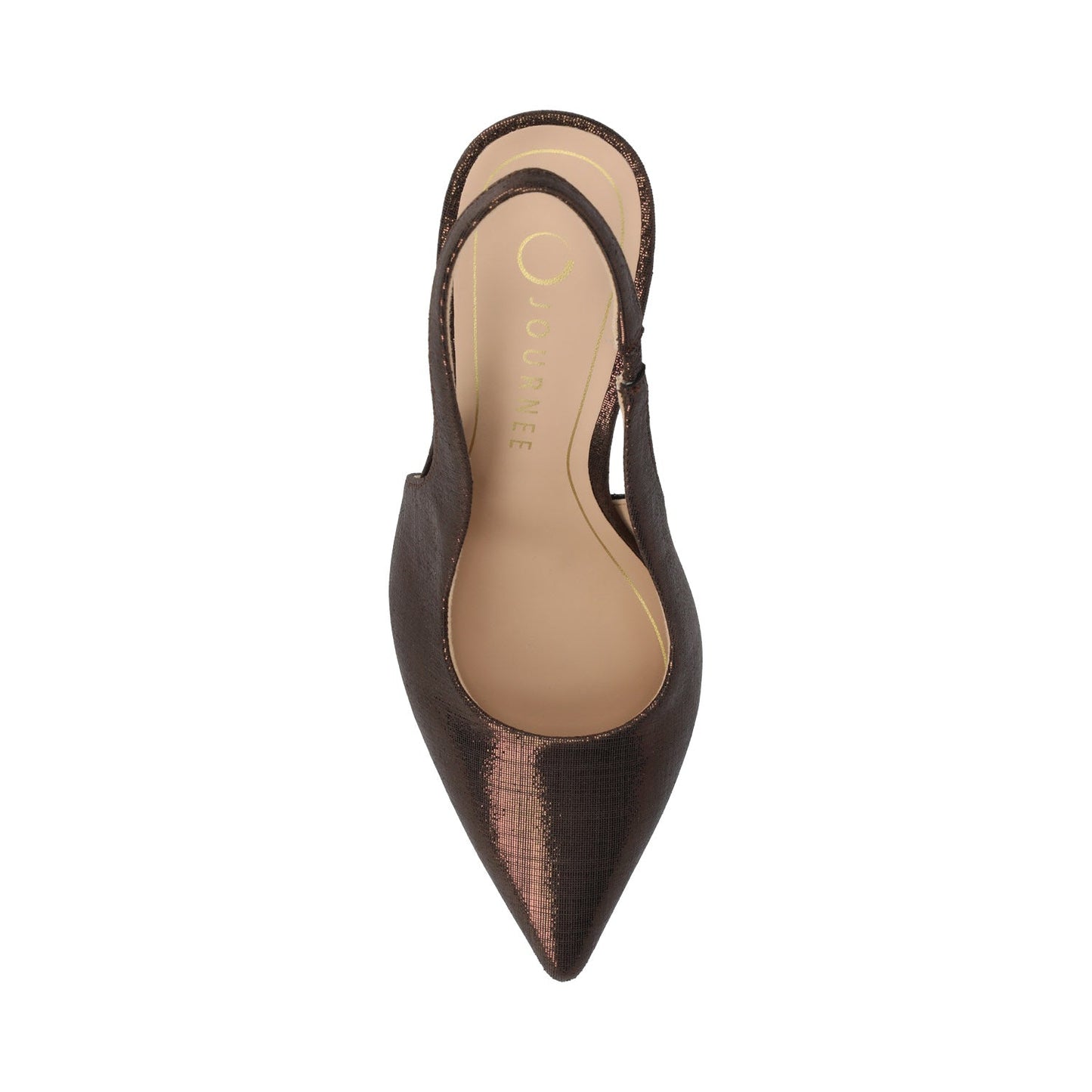 Journee ELENNEY SLINGBACK STILETTO HEELS IN STATEMENT IN WIDE - Chocolate