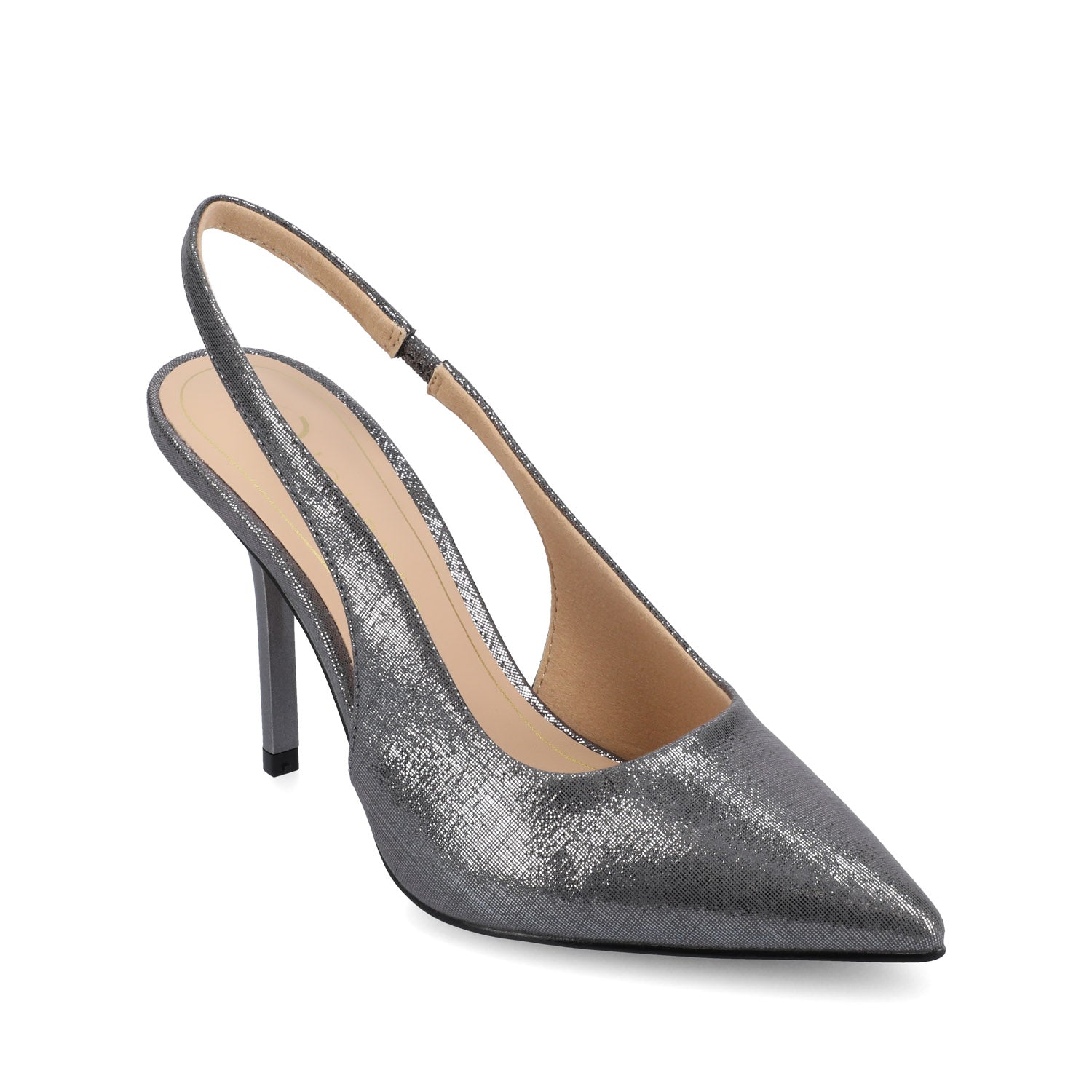 Journee ELENNEY SLINGBACK STILETTO HEELS IN STATEMENT IN WIDE - Pewter