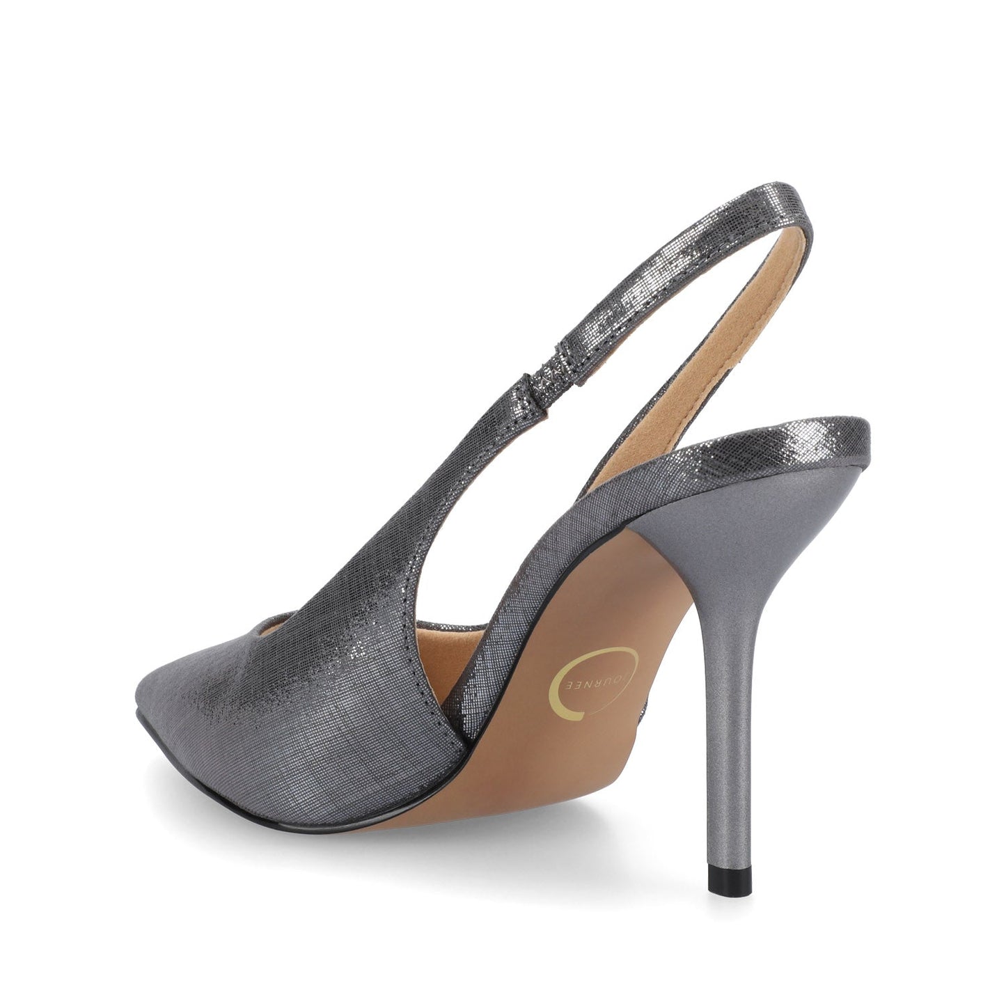 Journee ELENNEY SLINGBACK STILETTO HEELS IN STATEMENT IN WIDE - Pewter