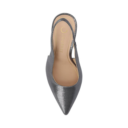 Journee ELENNEY SLINGBACK STILETTO HEELS IN STATEMENT IN WIDE - Pewter