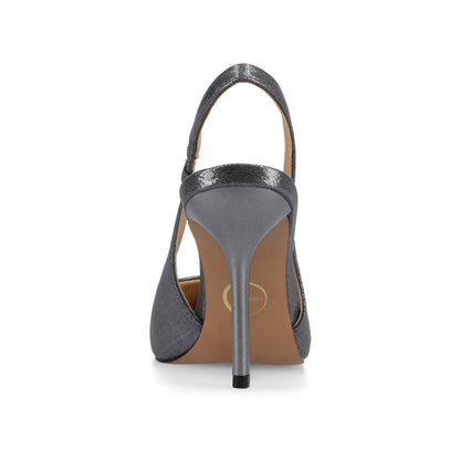 Journee ELENNEY SLINGBACK STILETTO HEELS IN STATEMENT IN WIDE - Pewter