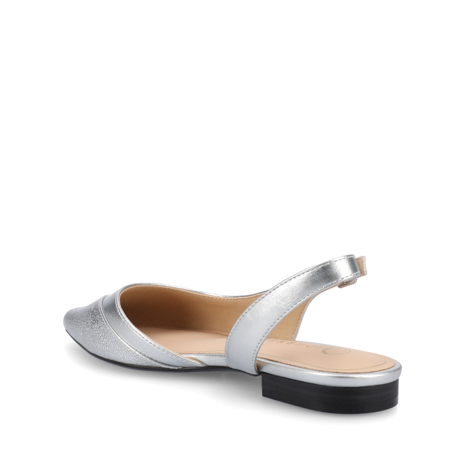 Journee DAPHNNE BALLET FLATS IN TWEED FABRIC STATEMENT IN WIDE - Silver