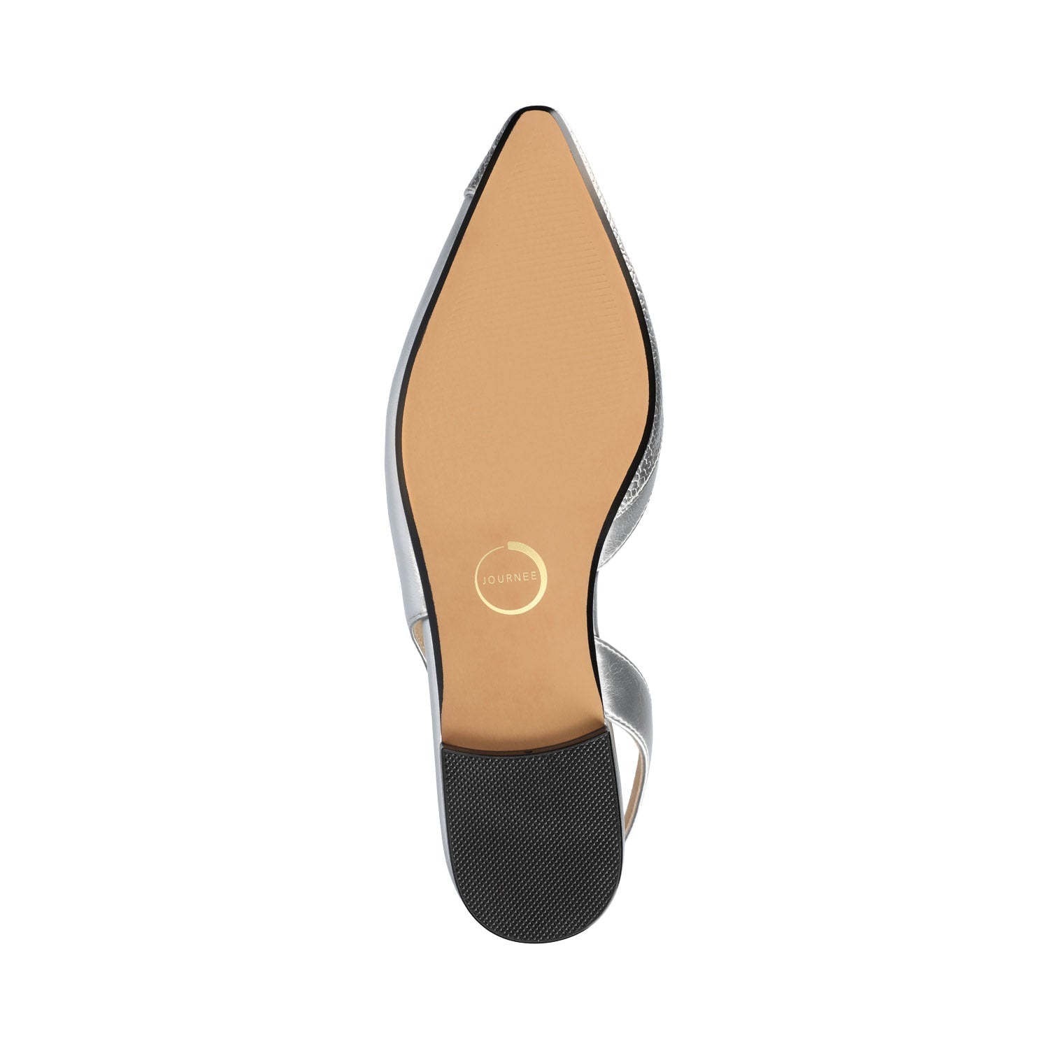 Journee DAPHNNE BALLET FLATS IN TWEED FABRIC STATEMENT IN WIDE - Silver