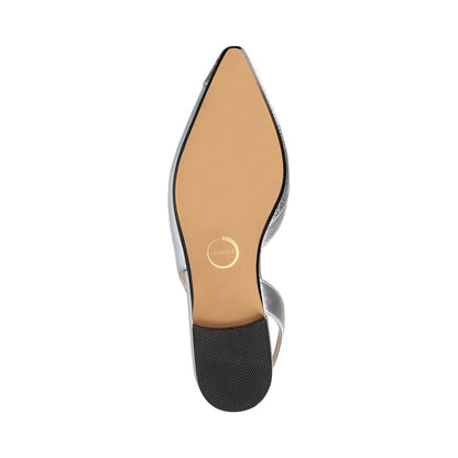 Journee DAPHNNE BALLET FLATS IN TWEED FABRIC STATEMENT IN WIDE - Silver