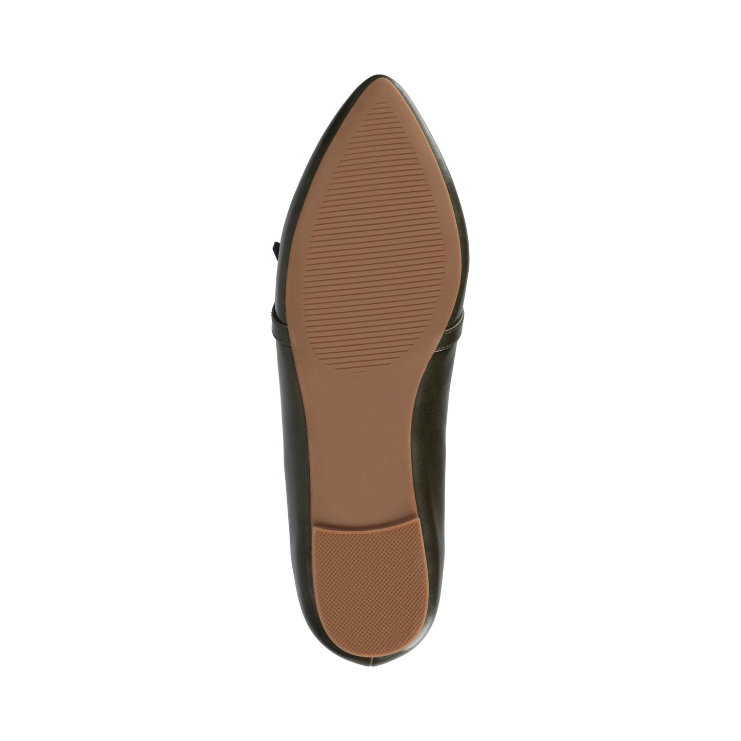Journee JANNAH TASSEL LOAFER FLATS IN WIDE - Olive