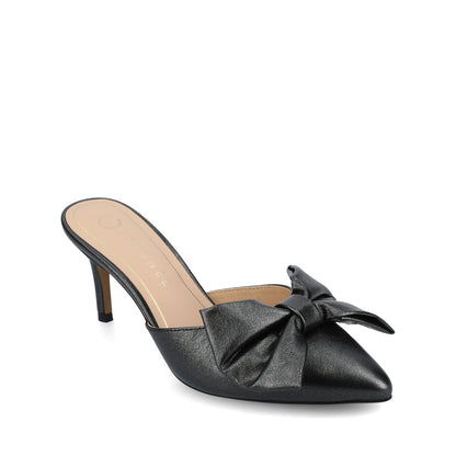 Journee TIARRA SPARKLE STILETTO HEELS IN WIDE - Black Sparkle