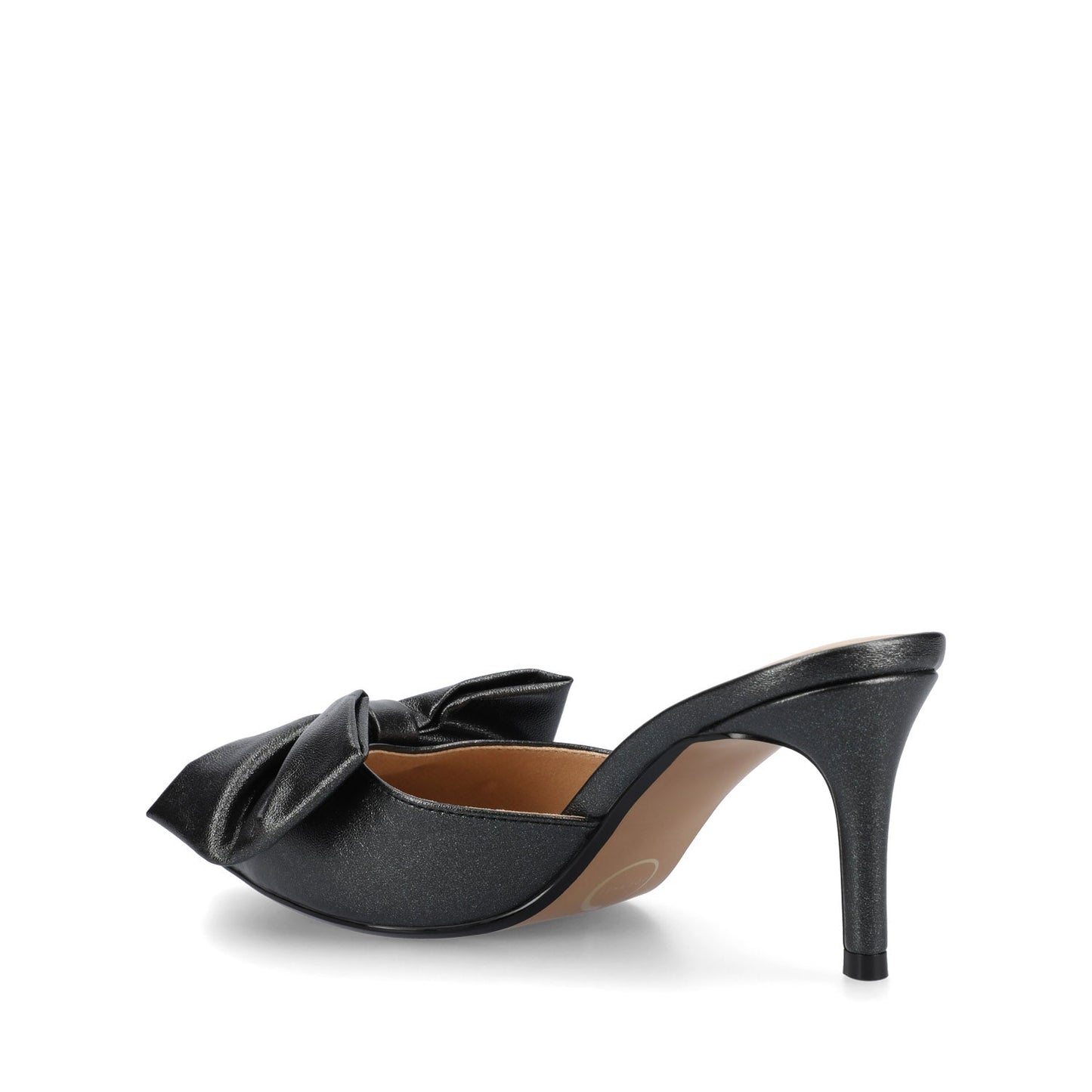 Journee TIARRA SPARKLE STILETTO HEELS IN WIDE - Black Sparkle