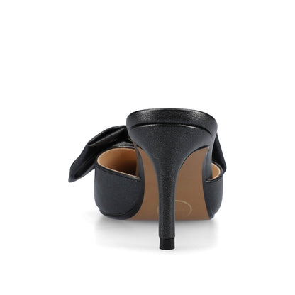 Journee TIARRA SPARKLE STILETTO HEELS IN WIDE - Black Sparkle