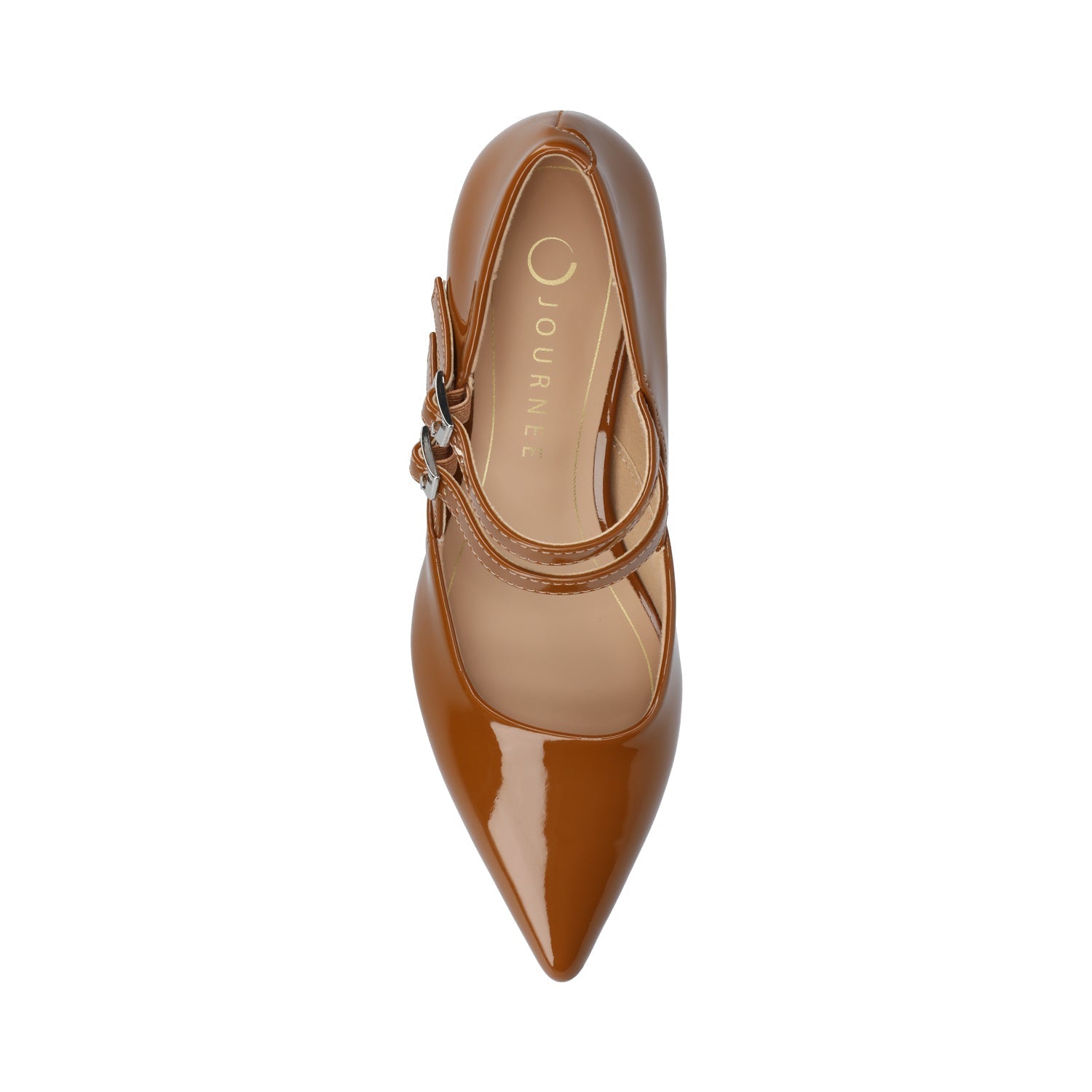 Journee CARNATION MARY JANE PUMPS IN WIDE - Cognac