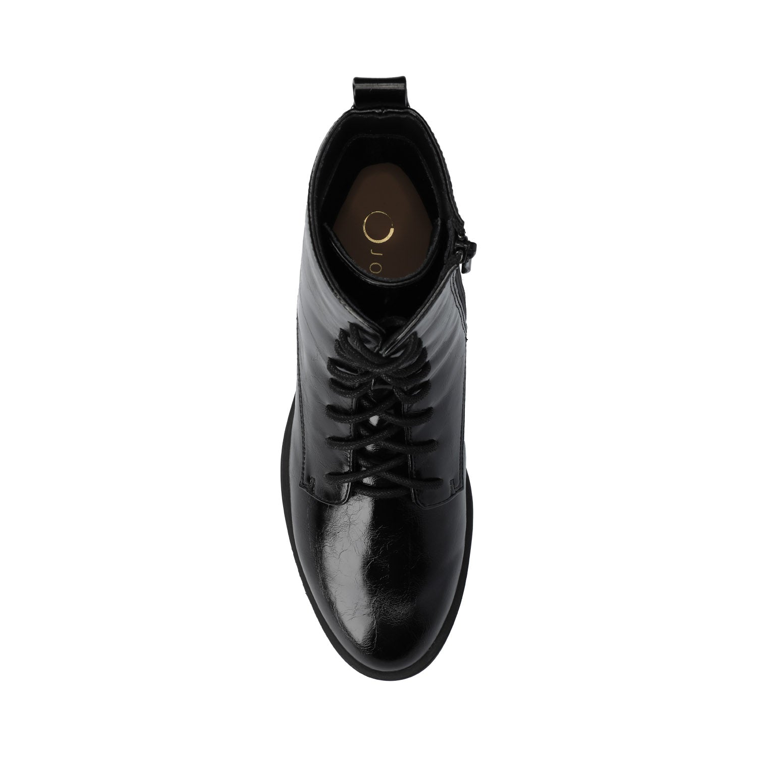 Journee VIENNA COMBAT BOOTIES IN WIDE - Crinkle/Black
