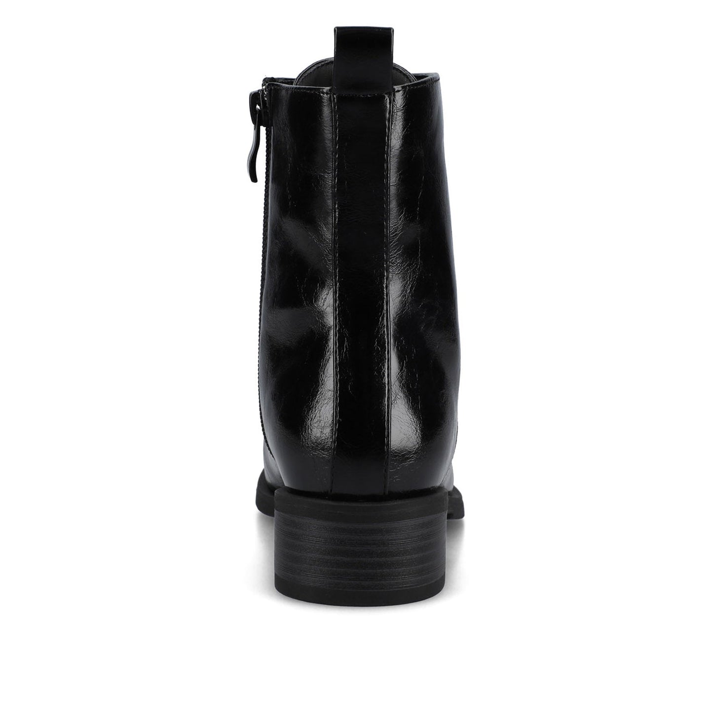 Journee VIENNA COMBAT BOOTIES IN WIDE - Crinkle/Black