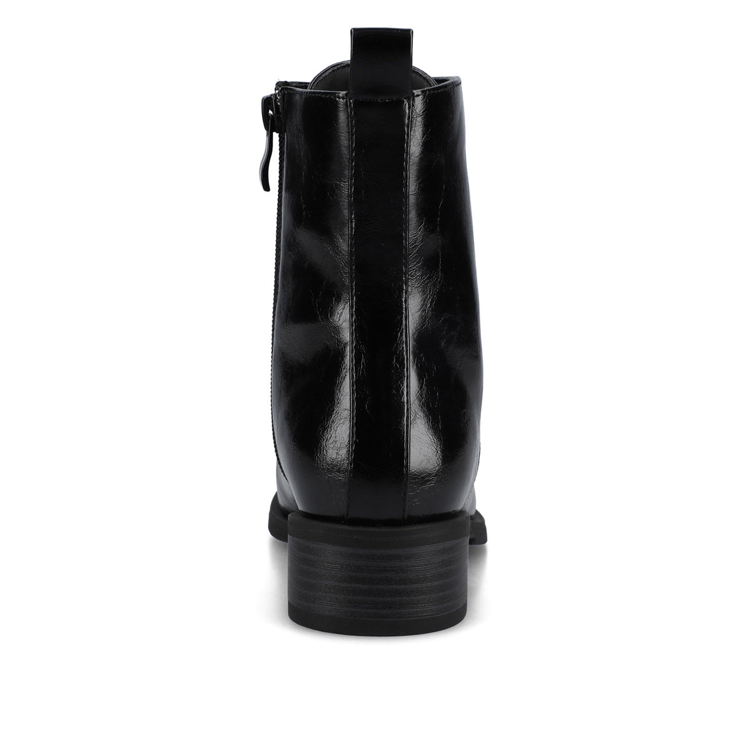 Journee VIENNA COMBAT BOOTIES IN WIDE - Crinkle/Black