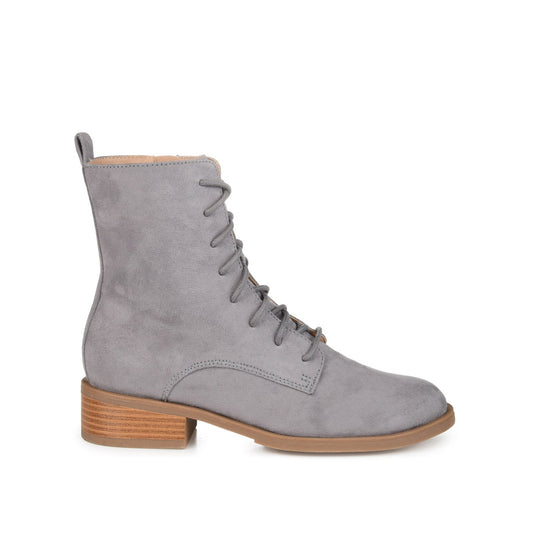 Journee VIENNA COMBAT BOOTIES IN WIDE - Grey