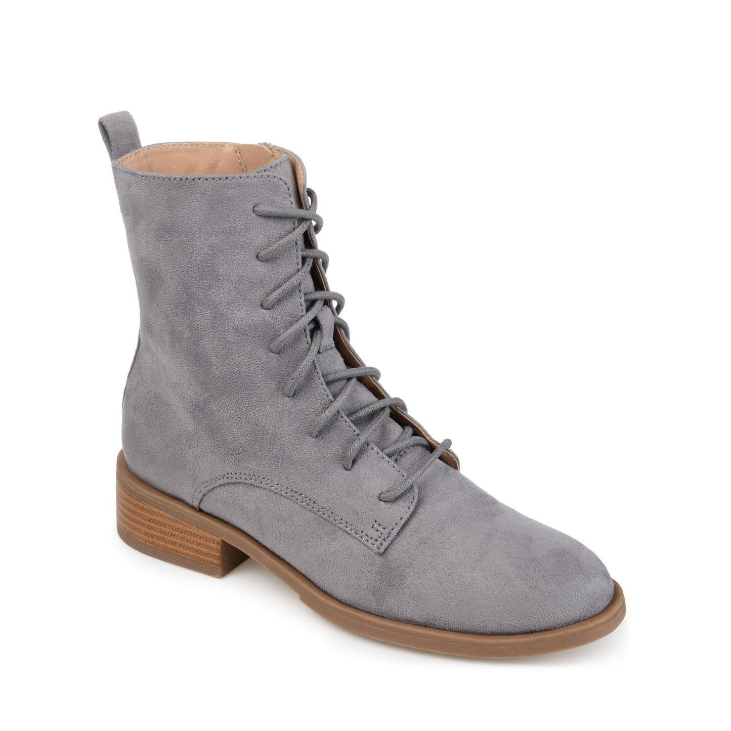 Journee VIENNA COMBAT BOOTIES IN WIDE - Grey