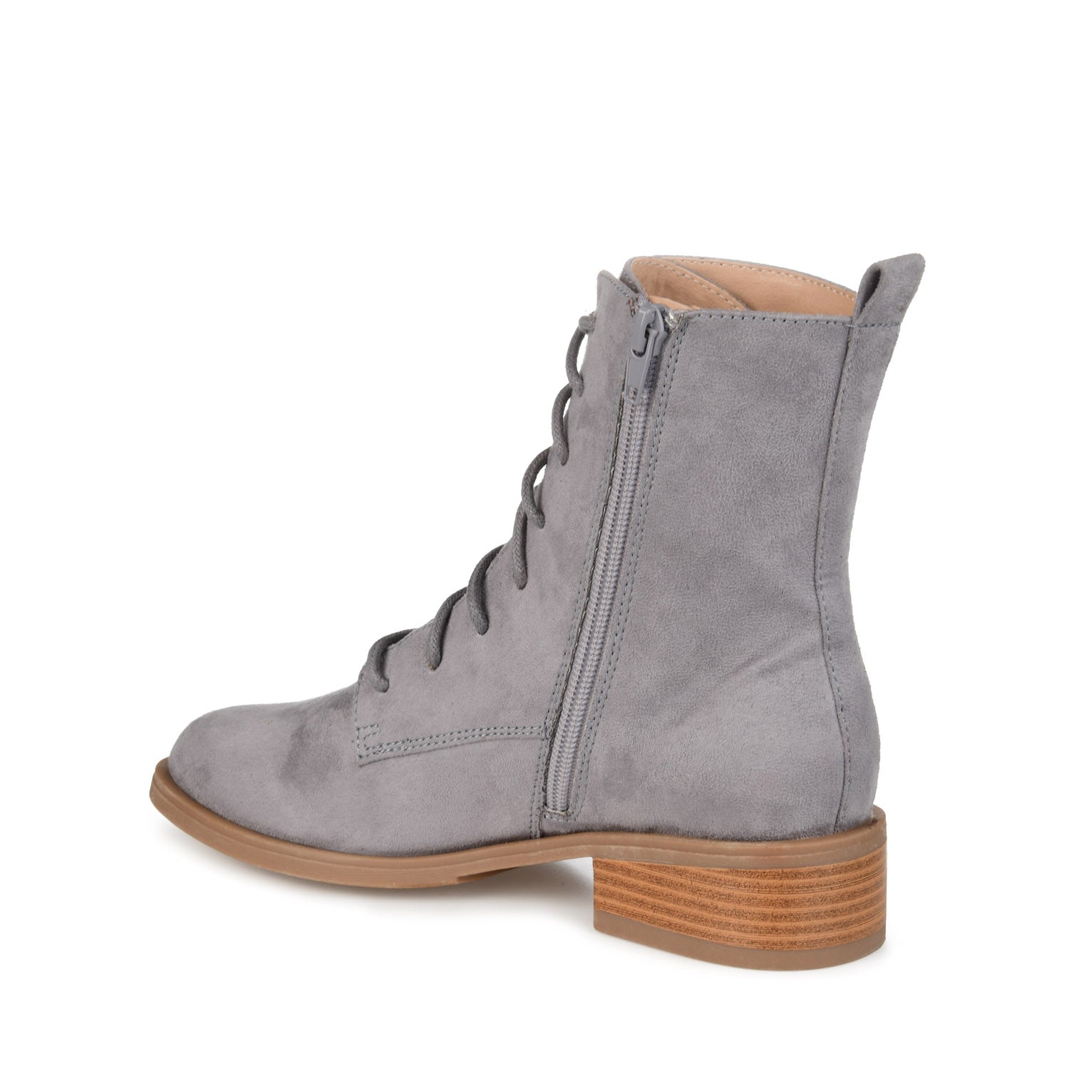Journee VIENNA COMBAT BOOTIES IN WIDE - Grey