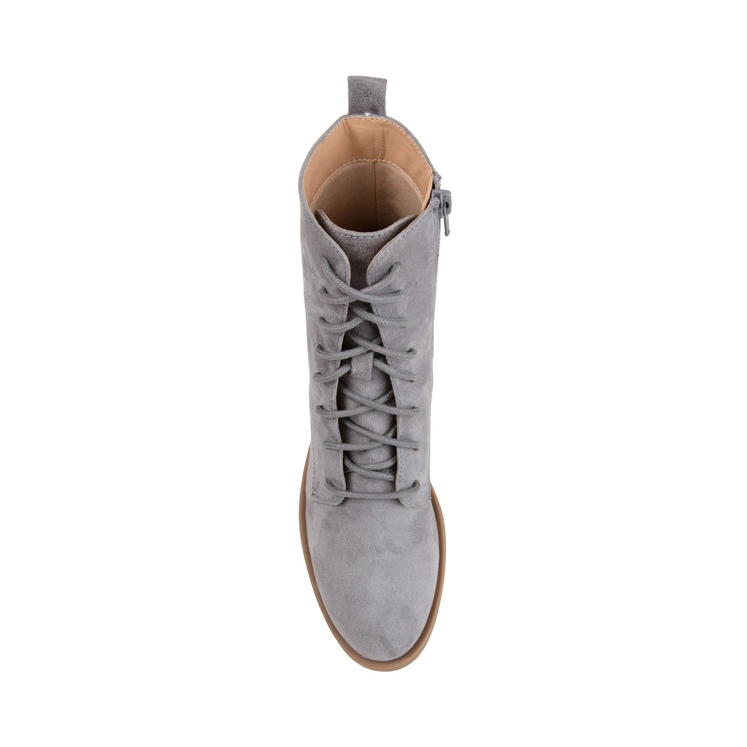 Journee VIENNA COMBAT BOOTIES IN WIDE - Grey