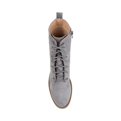 Journee VIENNA COMBAT BOOTIES IN WIDE - Grey