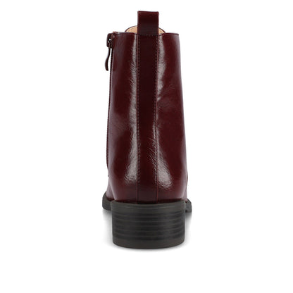 Journee VIENNA COMBAT BOOTIES IN WIDE - Oxblood